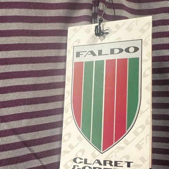FALDO Claret & Green Polo Golf Shirt - Picture 5 of 6